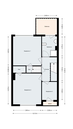 Floorplan - Zuidsingel 17, 4611 LG Bergen op Zoom